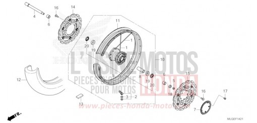 VORDERRAD (2) CRF1100D2P de 2023
